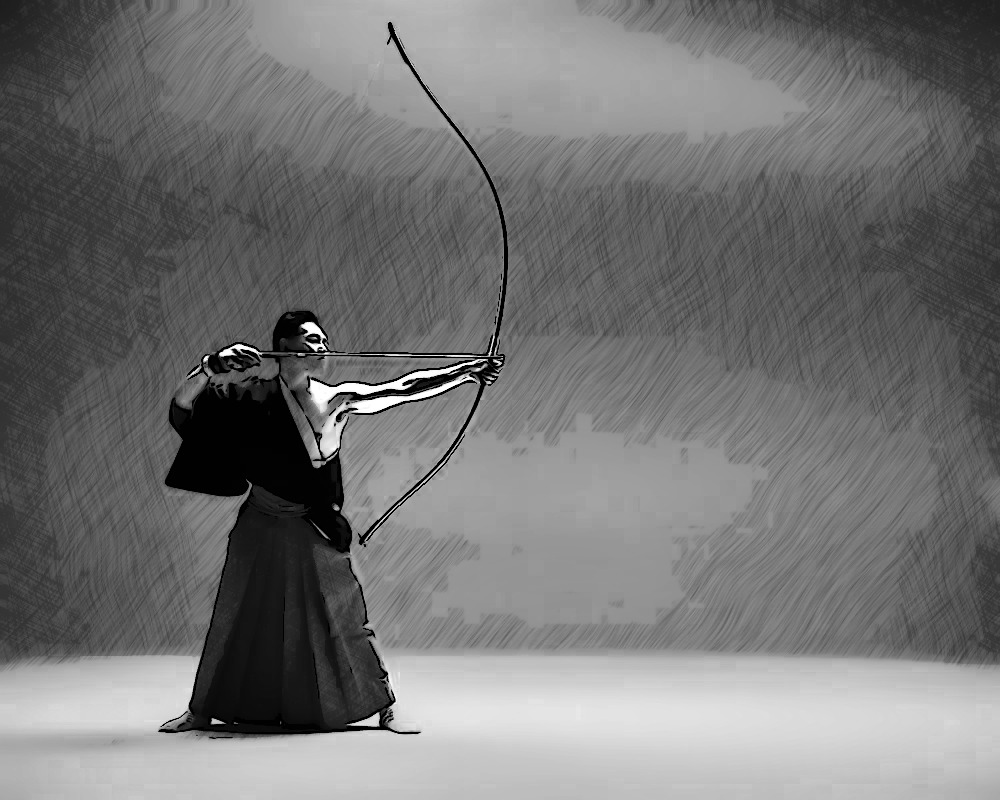 L'intention et la volonté du Guerrier sont droites et alignées comme l'arc, la flèche et la cible d'un archer